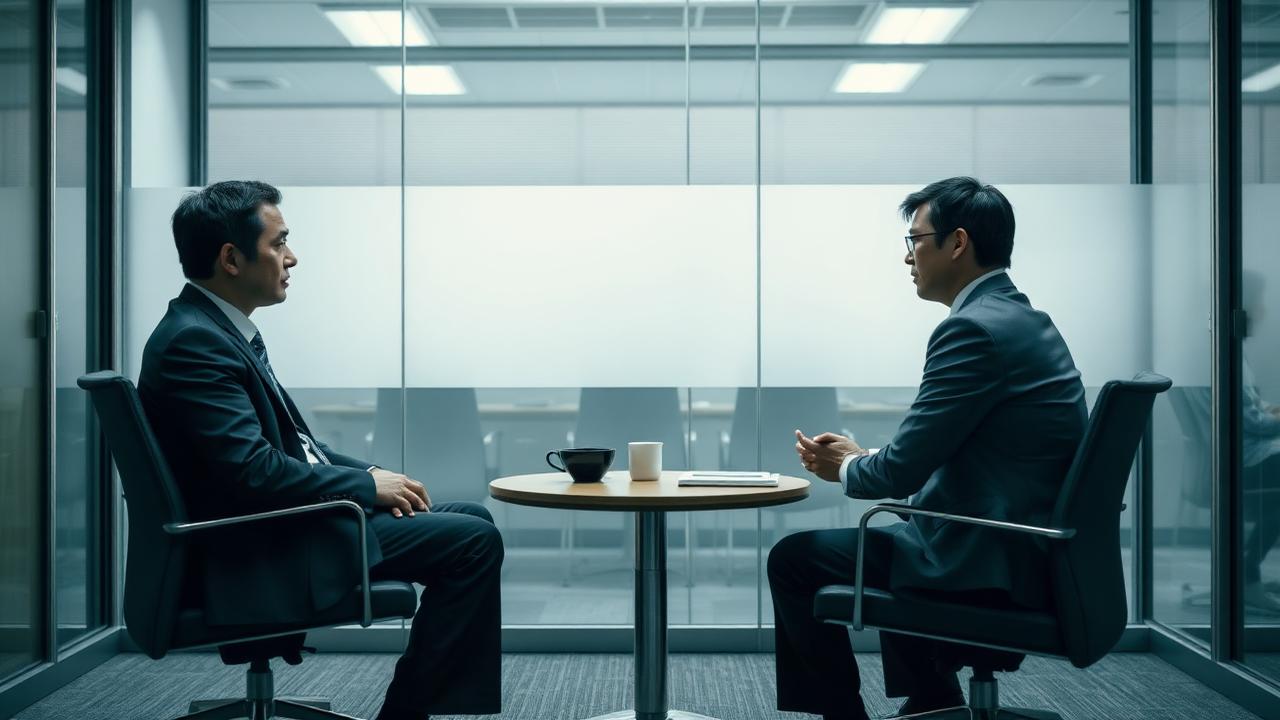 社内での面談シーン